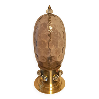 Murano glass and gilded brass lamp