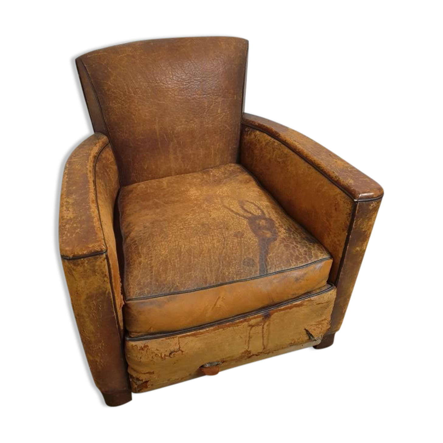 Old club chair - Leather armchair