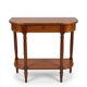 Table console demie lune en merisier massif