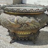 Old copper planter Hindu décor