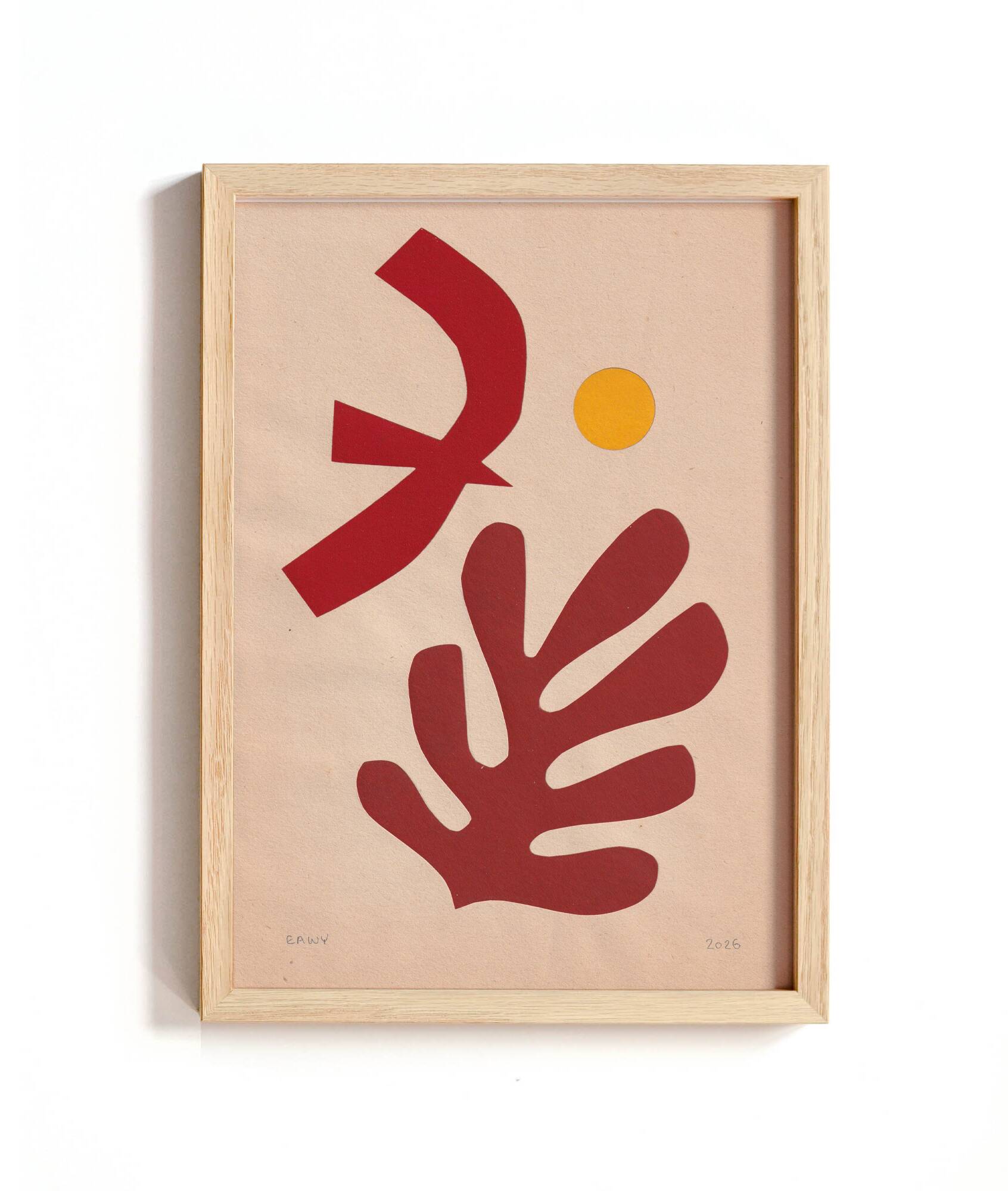 A duo of contemporary collages inspired by Matisse signed eawy.