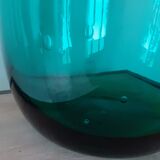 Green pot cache vase in blown glass