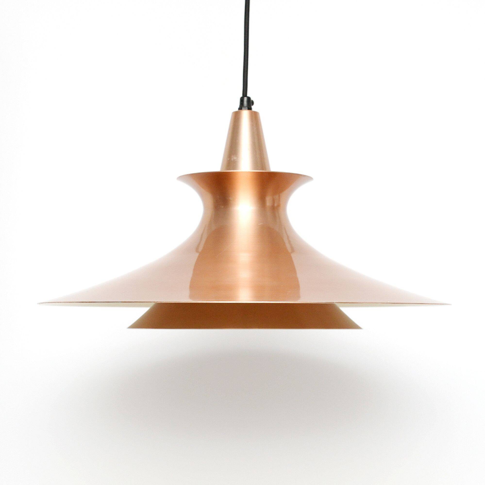 Copper hanging lamp, Denmark 60's