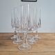 Service of 6 vintage crystal champagne flutes