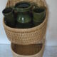 Shelf straw and wicker half sphere