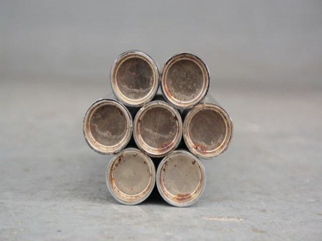 Mud tubes design nickel-plated metal 1980