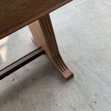 Table à manger art déco en chêne cérusé vers 1940
