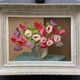 Oil on canvas still life by primo dolzan xxth bouquet of flowers