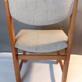 Pair of modernist chairs in solid elm 1970