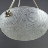 Chandelier / Basin by Noverdy, Silvered Bronze Mount, Art Deco, c. 1930