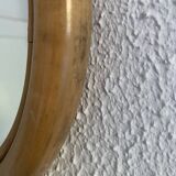 Vintage 1970s apple rattan wicker fruit mirror - 35 x 32 cm