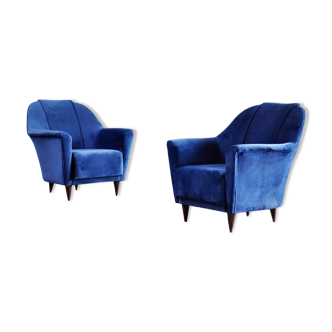 Mid-Century Italian Armchairs by Ico Parisi for Ariberto Colombo, 1950s, Set of 2