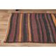 Vintage Turkish Striped Orange Purple Runner Rug 107x233