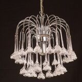 Set of 2 Julia Roberts, Vintage White Murano Chandelier, 1980s