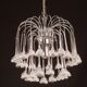 Set of 2 Julia Roberts, Vintage White Murano Chandelier, 1980s