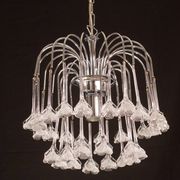 Set of 2 Julia Roberts, Vintage White Murano Chandelier, 1980s