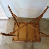 Wooden, bamboo and rattan game table, 1960s
