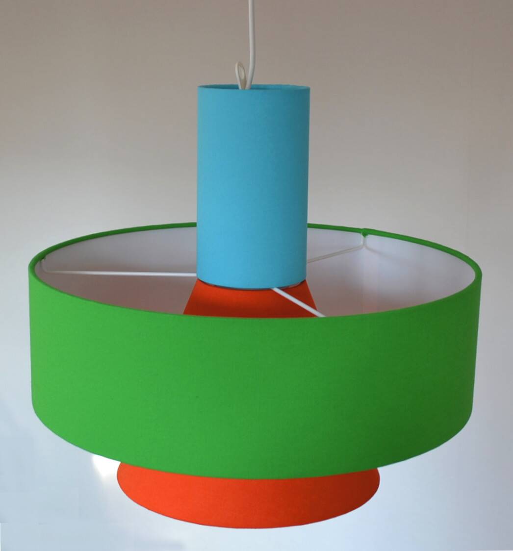Gravity pendant lamp - sleek design in coloured fabric