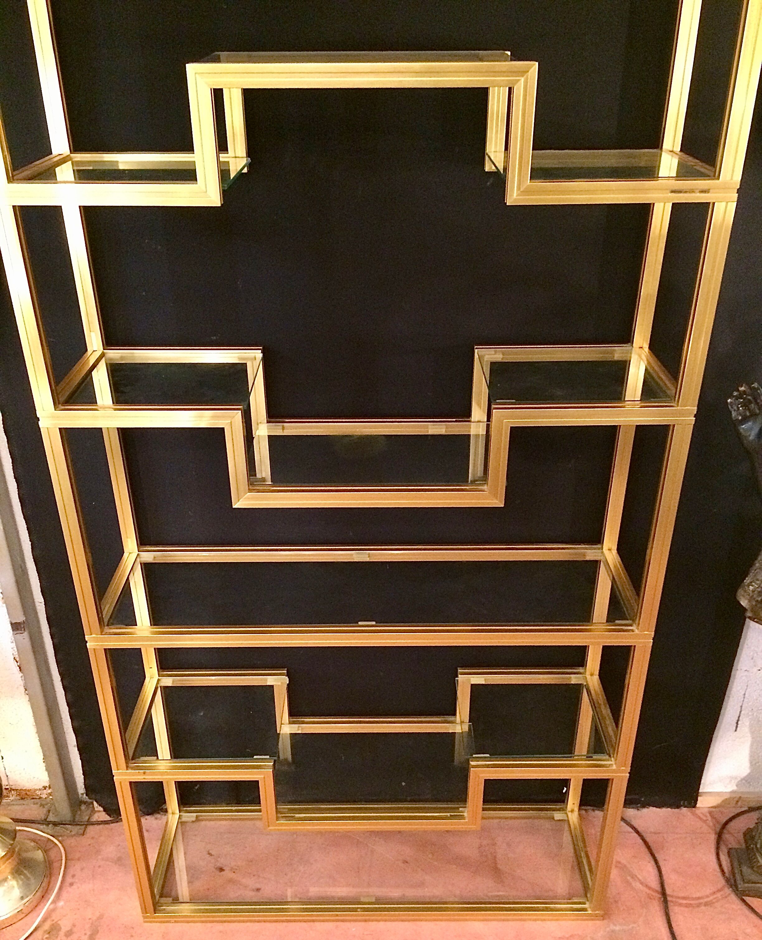 Golden brass floor Pierre Vandel, Paris circa 70