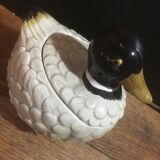 Tiled duck with lid (Japan)