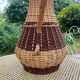 Large jug, two-tone woven wicker jar h 61 cm