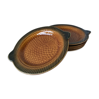 Assiettes à poisson Sarreguemines