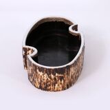 Vintage Yamasan Ikebana Bowl - Authentic 1960s Japanese Ceramic