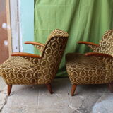 Pair of cocktail armchairs