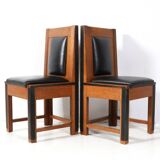 8 Art Deco modernist chairs in oak by Fa. Randoe Haarlem, 1920