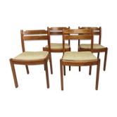 Set de 4 chaises dyrlund année 60 en teck