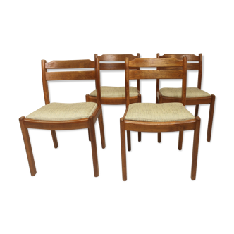 Set de 4 chaises dyrlund année 60 en teck