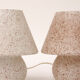 Vintage glass mushroom or champignon lamps 1960 germany.
