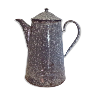 Cafetière émaillée gris