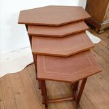 4 nesting tables in marquetry