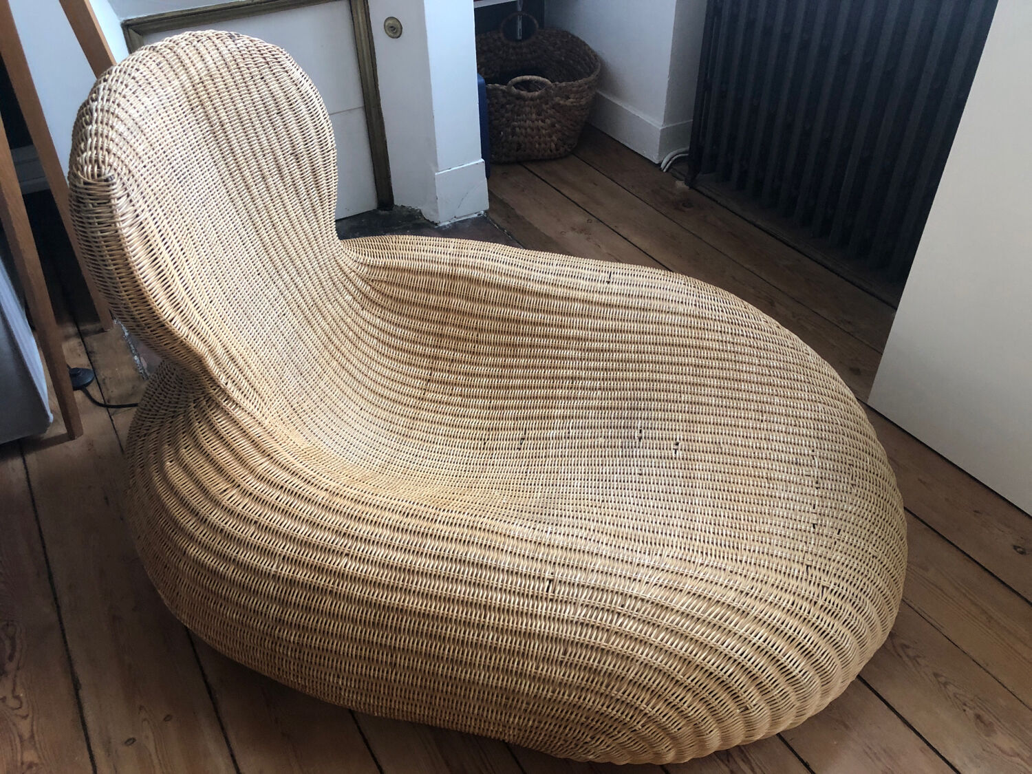 Fauteuil en rotin années 60