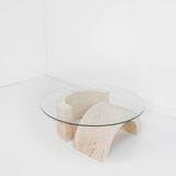 Italian travertine coffee table