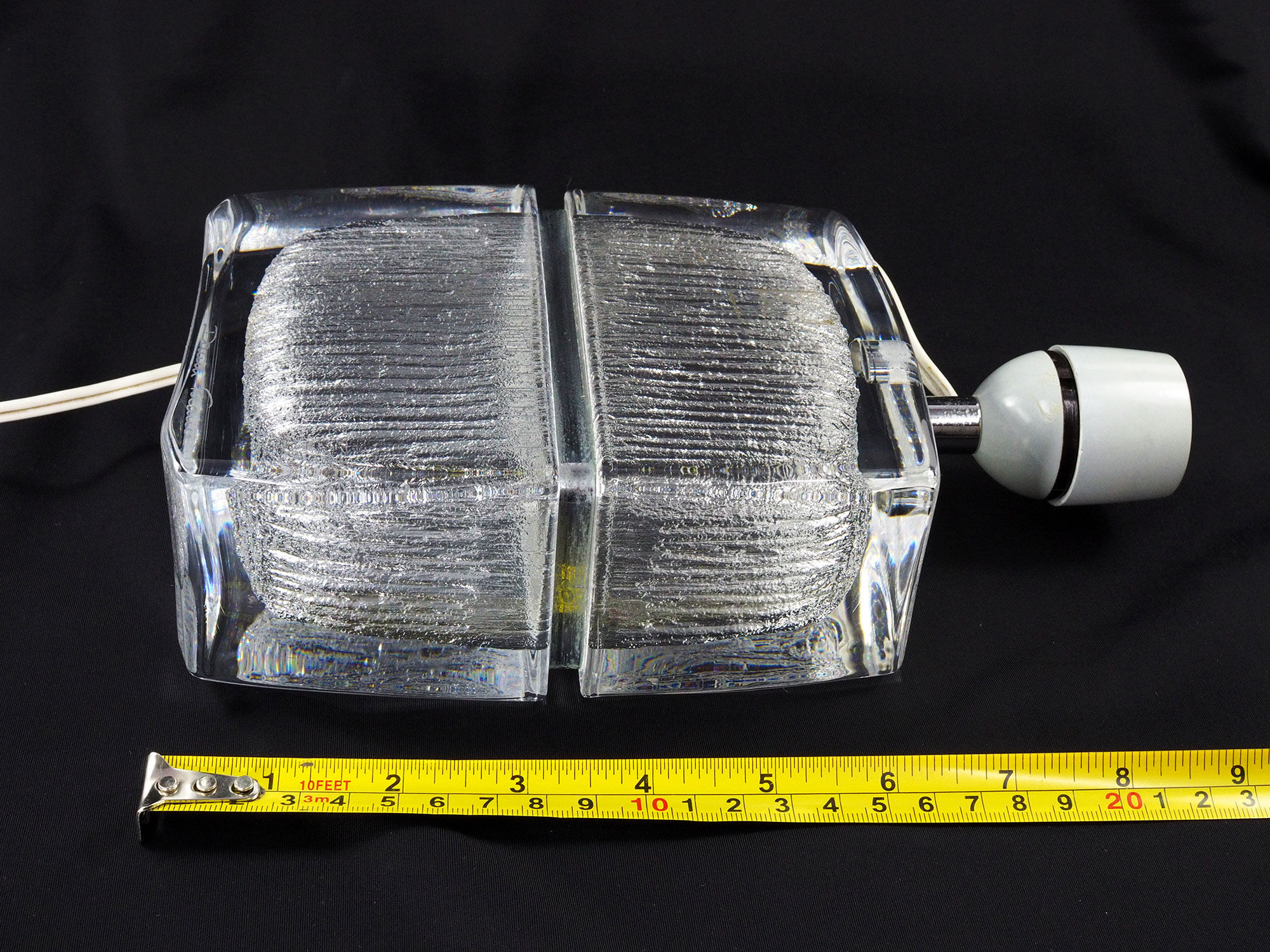 Daum France Mid-Century Crystal Table Lamp-1960s