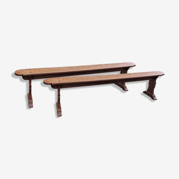 Pair of cherry benches