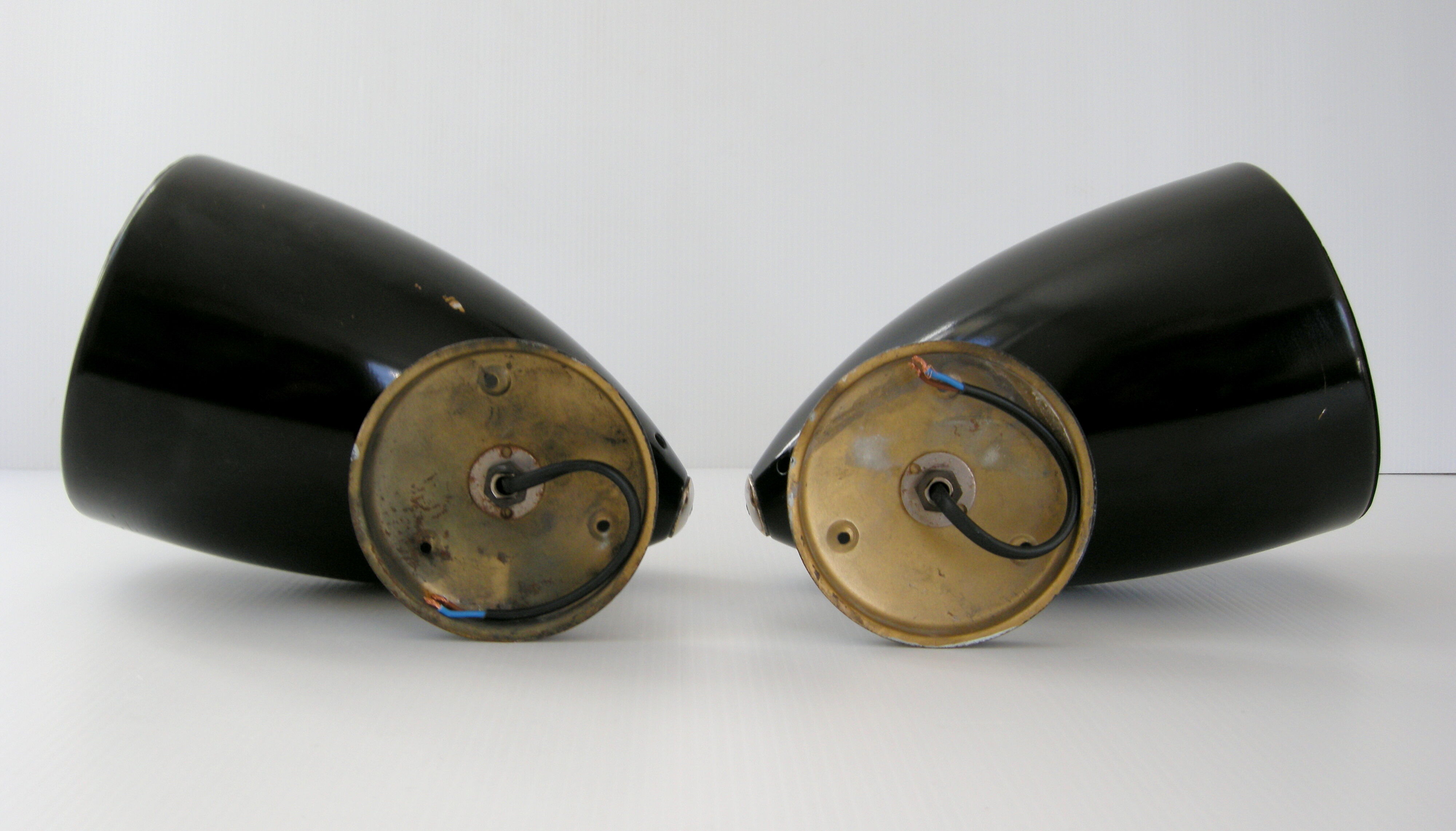 Pair of vintage 1950 adjustable spotlights