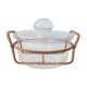 Vintage Bodum glass and rattan vegetable