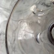6 verres à eau et pichet en cristal gravé années 70
