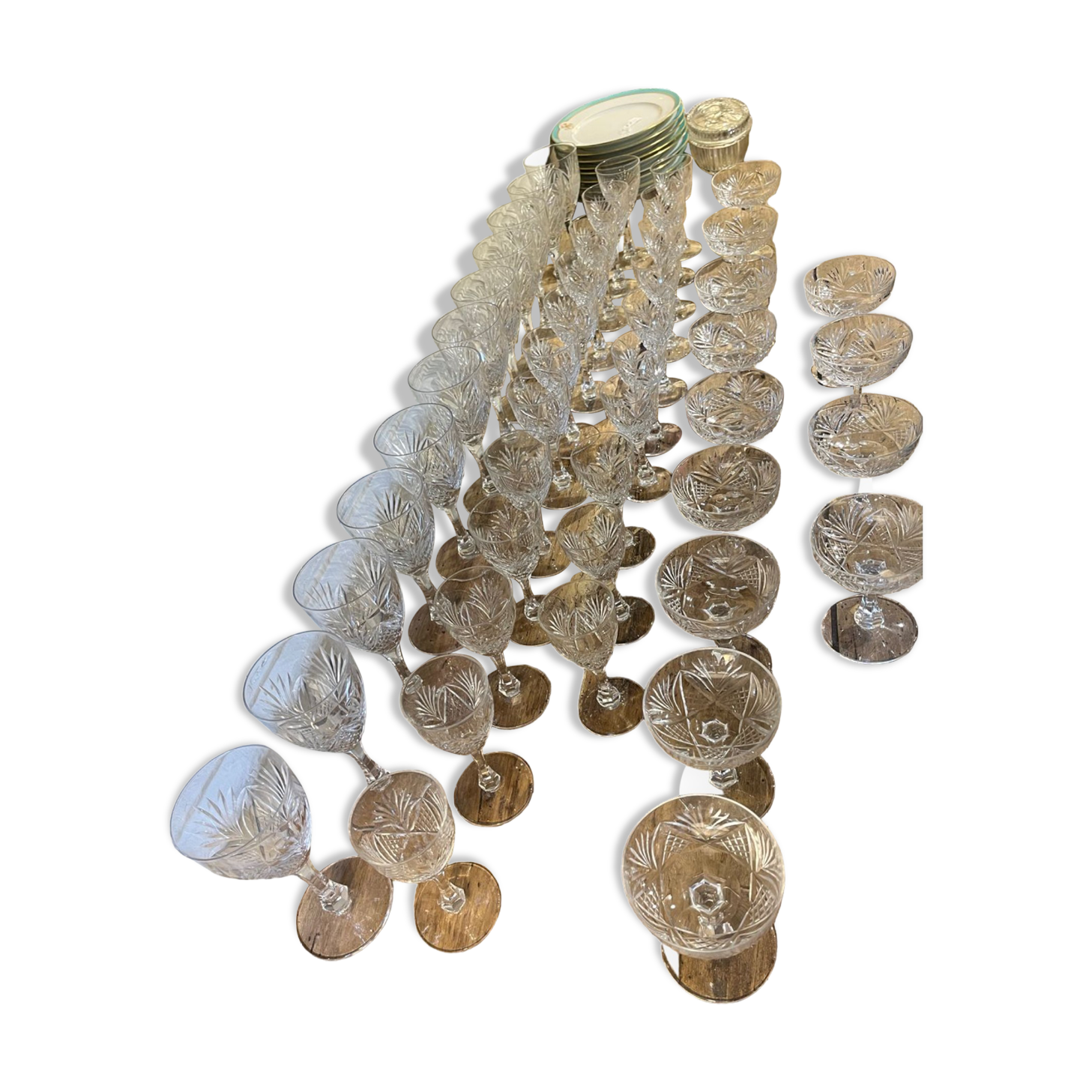 Beau lot de verres en cristal de Saint Louis