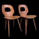 Pair of Baumann Eye Model Chairs 1950/60
