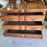 Louis XV walnut chest of drawers with 3 drawers from 1960