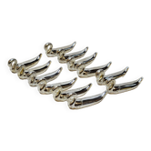 12 Knife Holders Cutlery Rests in Silver Metal in the Shape of a Vintage Swan