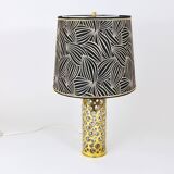Rupert table lamp by Nikoll mid-century in brass tube and bubble glass, Austria, 1950s.