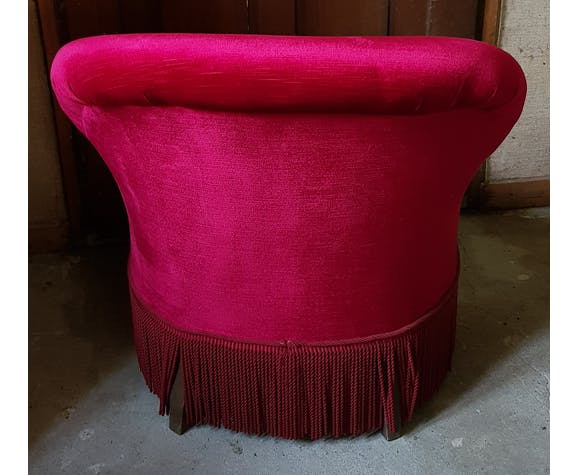 Red velvet armchair
