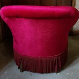 Red velvet armchair