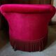 Fauteuil velours rouge