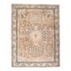 1970s Vintage Persian Handmade Wool Cotton Light Brown Area Rug 276x356